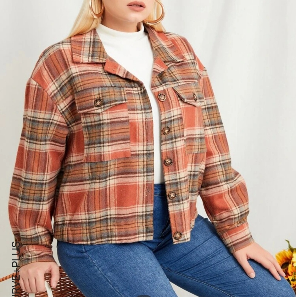Brand new - beautiful plaid fall jacket